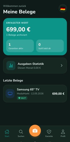 Meine Belege im Überblick