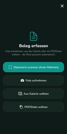 Beleg in Sekunden erfassen