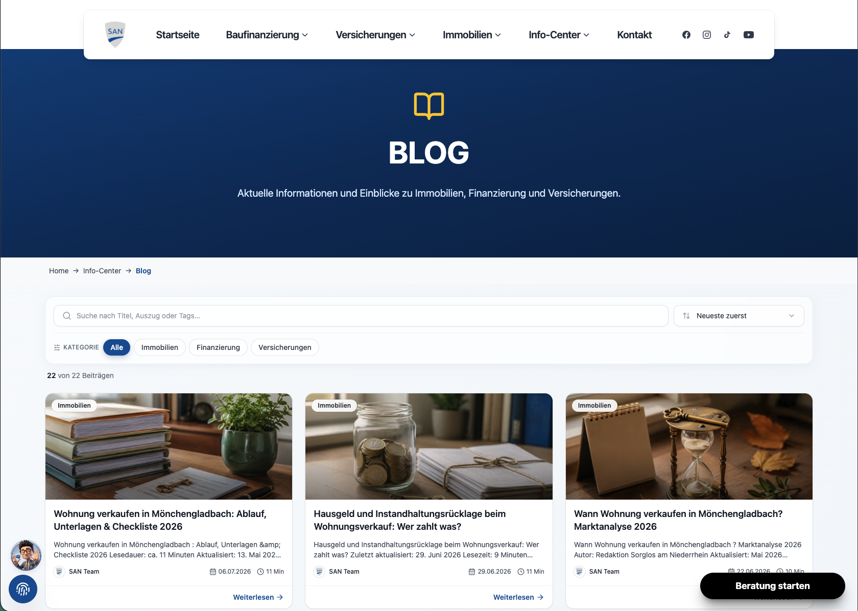 Content-Hub: über 20 SEO-optimierte Blogartikel