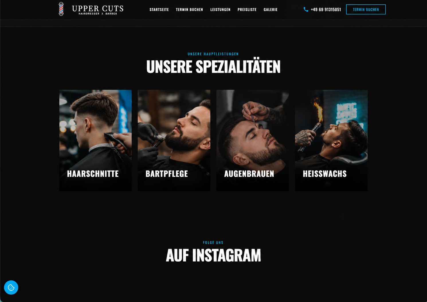 Preisliste des Barbershops