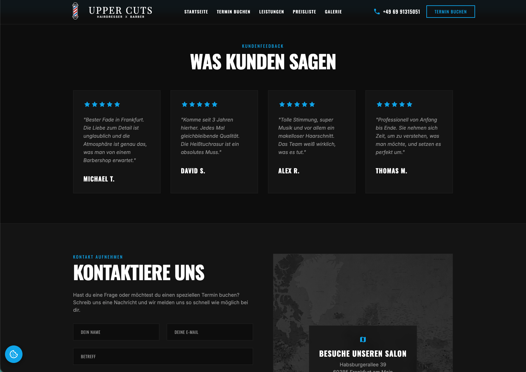 Kontaktdaten im Buchungsprozess