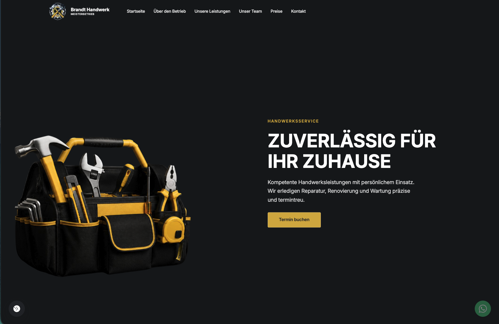 Beispiel-Website: Handwerksbetrieb