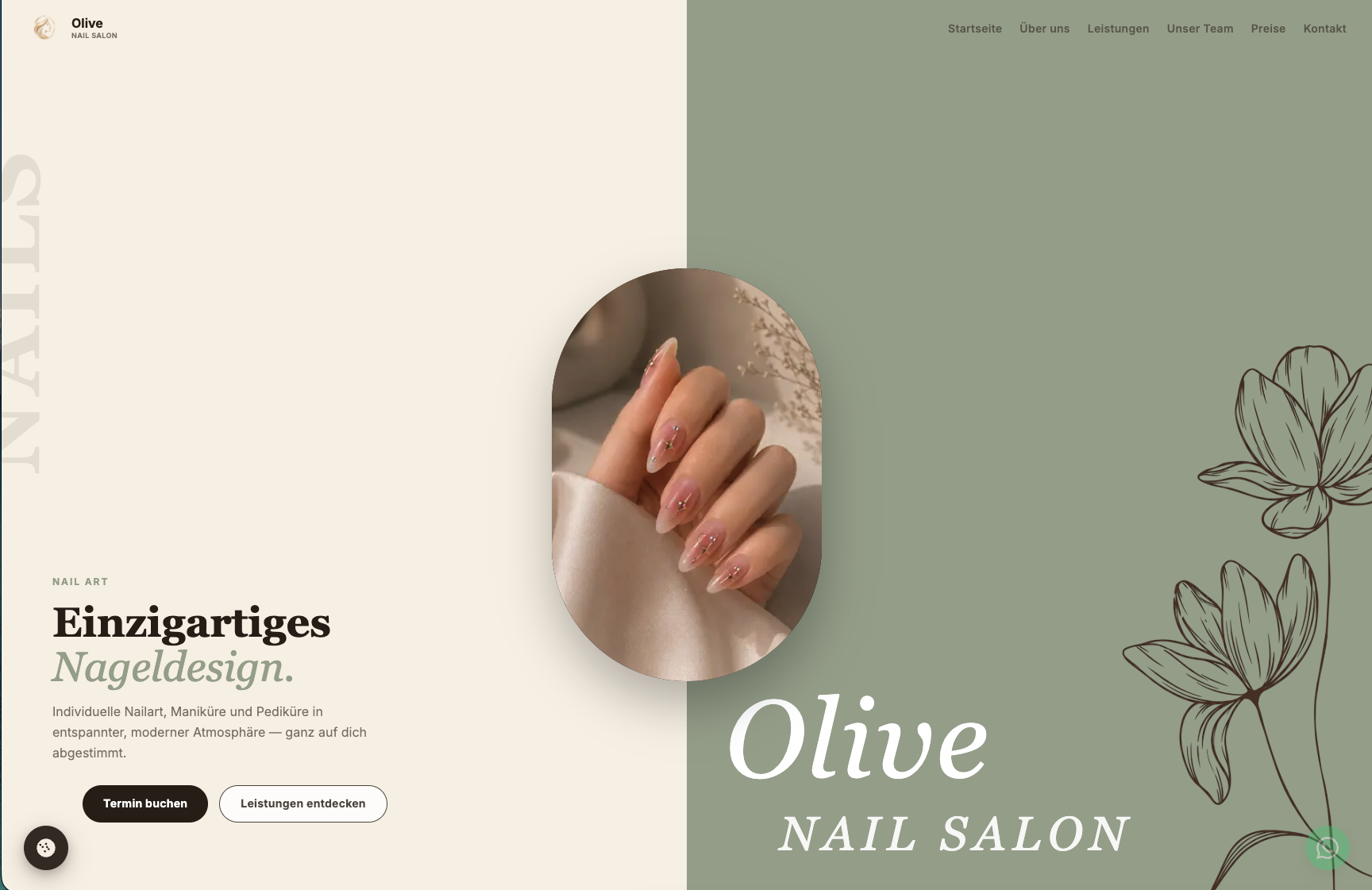 Beispiel-Website: Nagelstudio