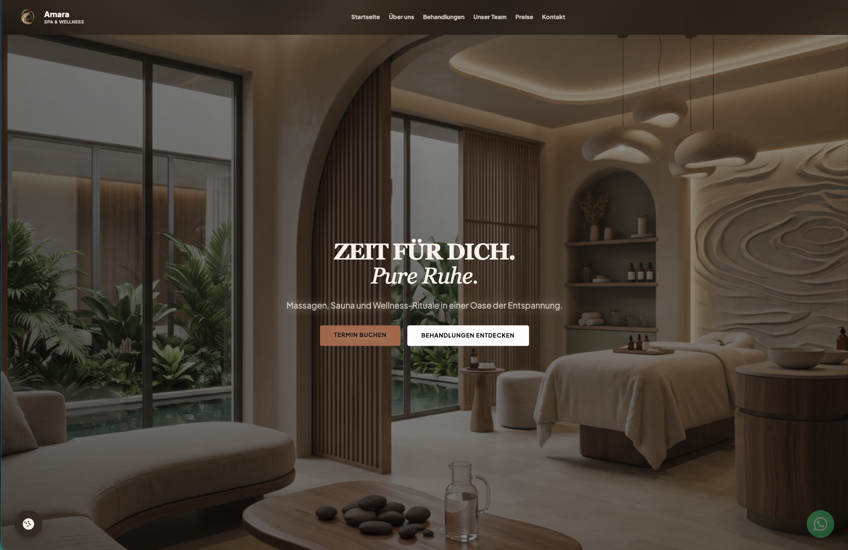 Beispiel-Website: Spa & Wellness
